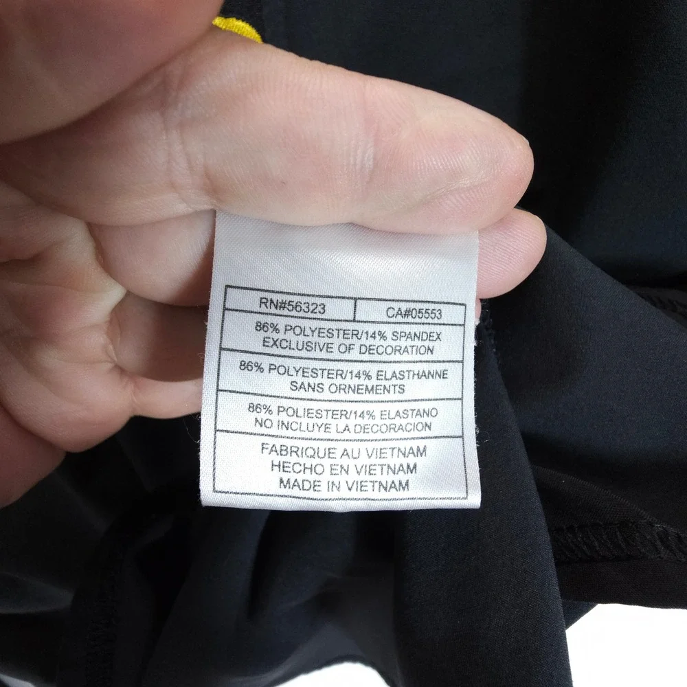Nike Livestrong Quarter Zip Pullover Mens Small Black Yellow NikeFit Cycling